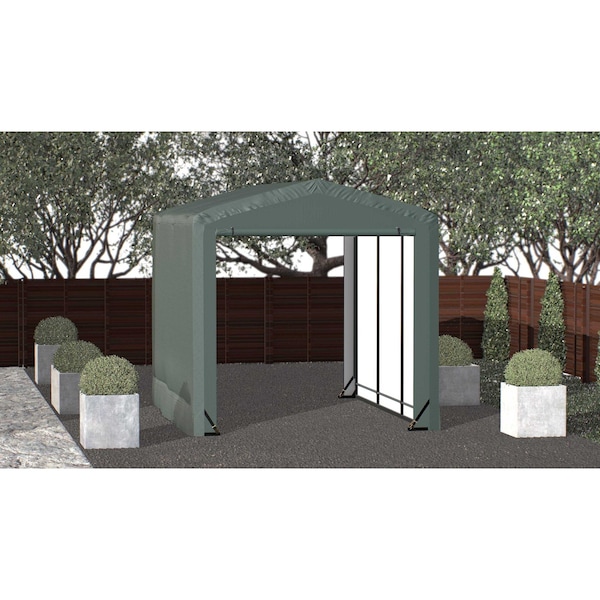 Shelterlogic ShelterTube Wind and Snow-Load Rated Garage, 10x14x10 Green SQAACC0104C01001410 - main